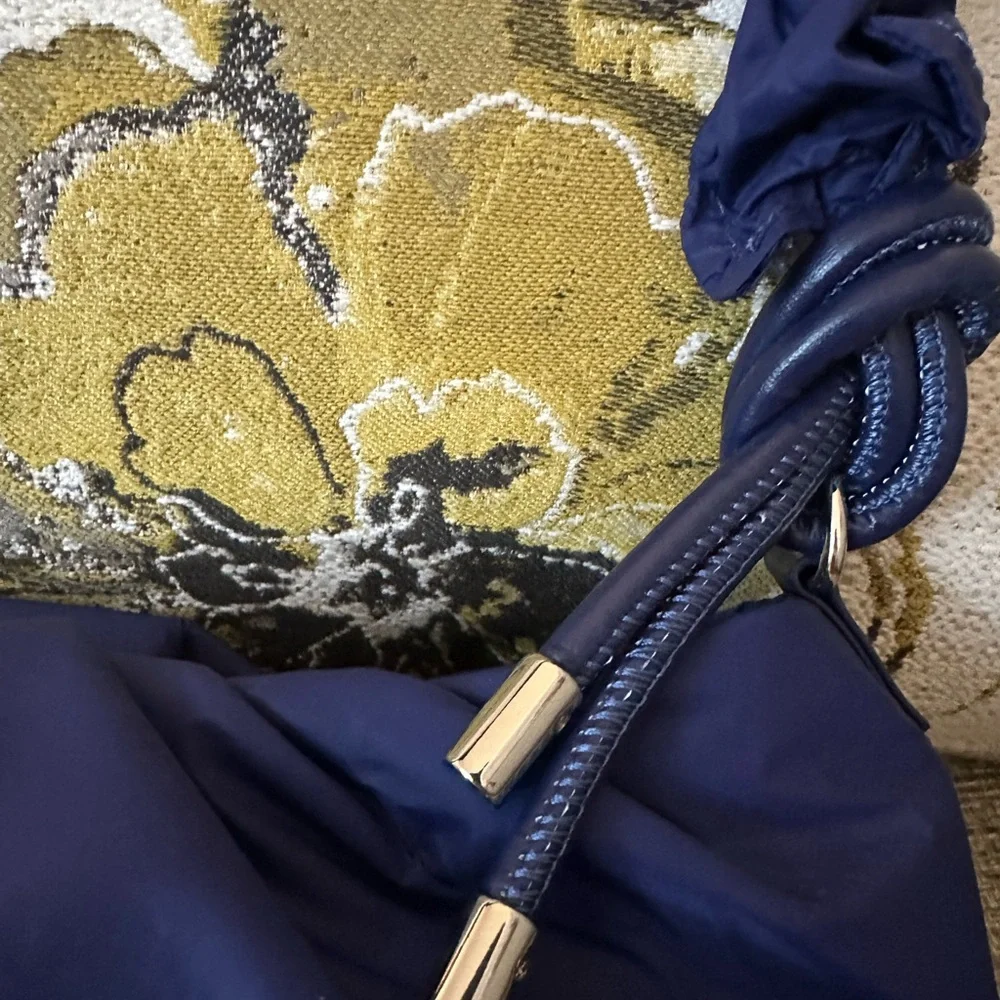 Stylish Forever 21  Navy Shoulder Bag  with Ruffled Shoulder‎ Strap